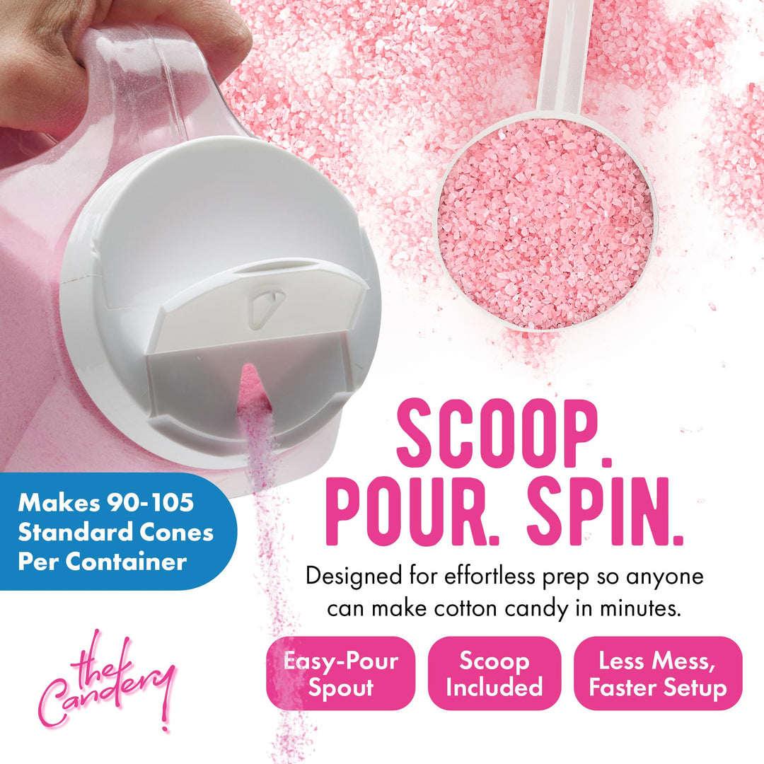 The Candery Cotton Candy Floss Sugar, Raspberry Blue and Strawberry, 3 lb