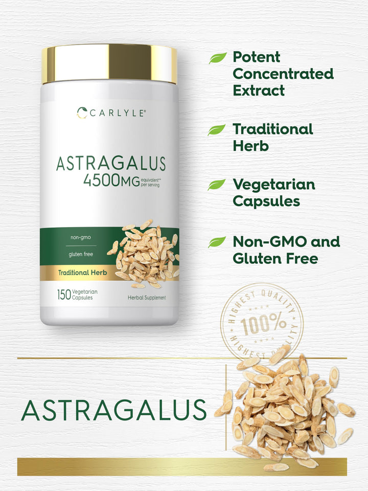 Carlyle Astragalus Capsules, 4500 mg, 150 Count