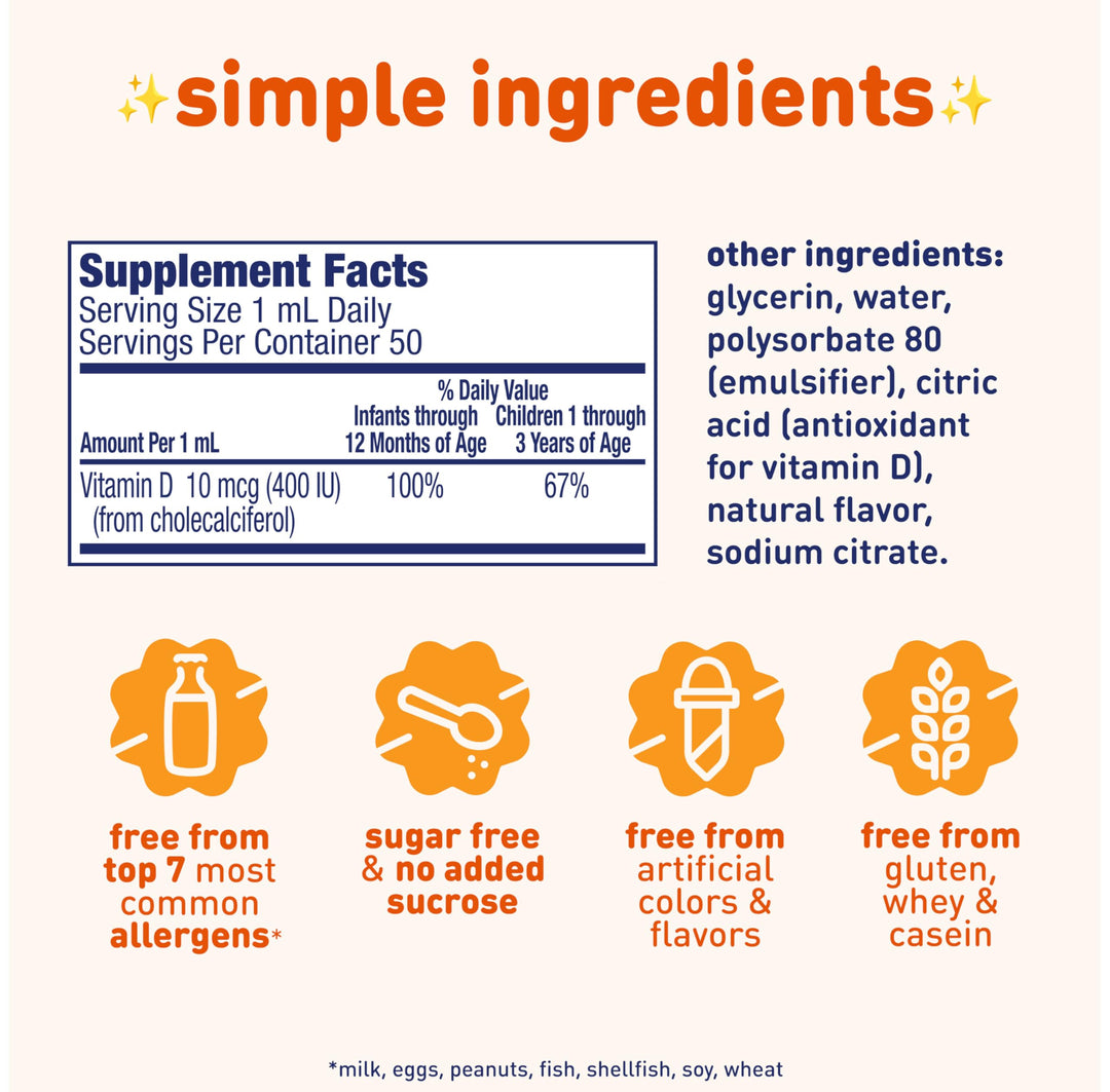 Enfamil D-Vi-Sol Liquid Vitamin D Drops, 50 ml
