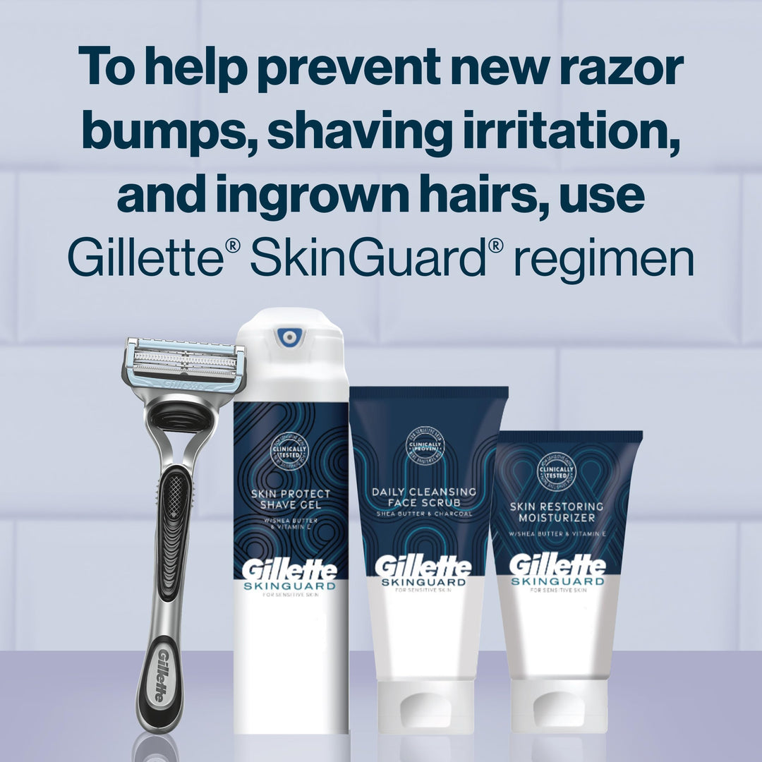 Gillette SkinGuard Sensitive Skin Razor, Handle + 4 Refills