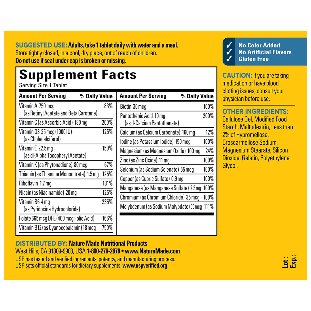Nature Made Men's Multivitamin Tablets, 90 Count