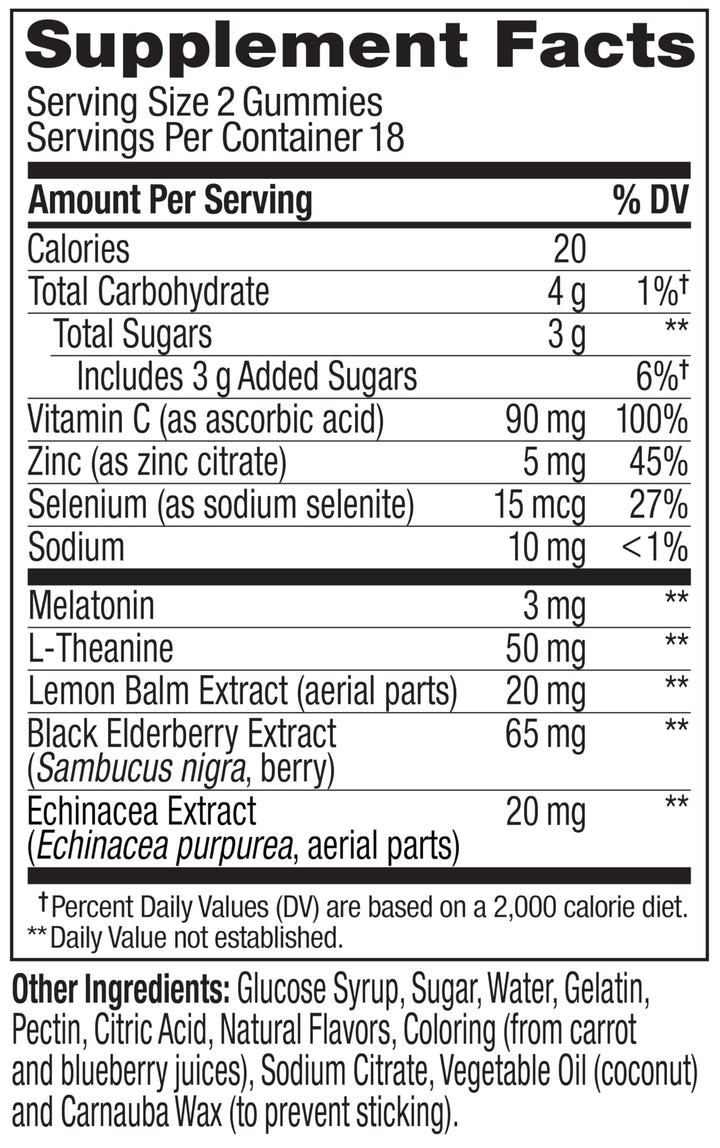 OLLY Sleep Immunity Melatonin Gummy, Berry, 3 mg, 36 Count