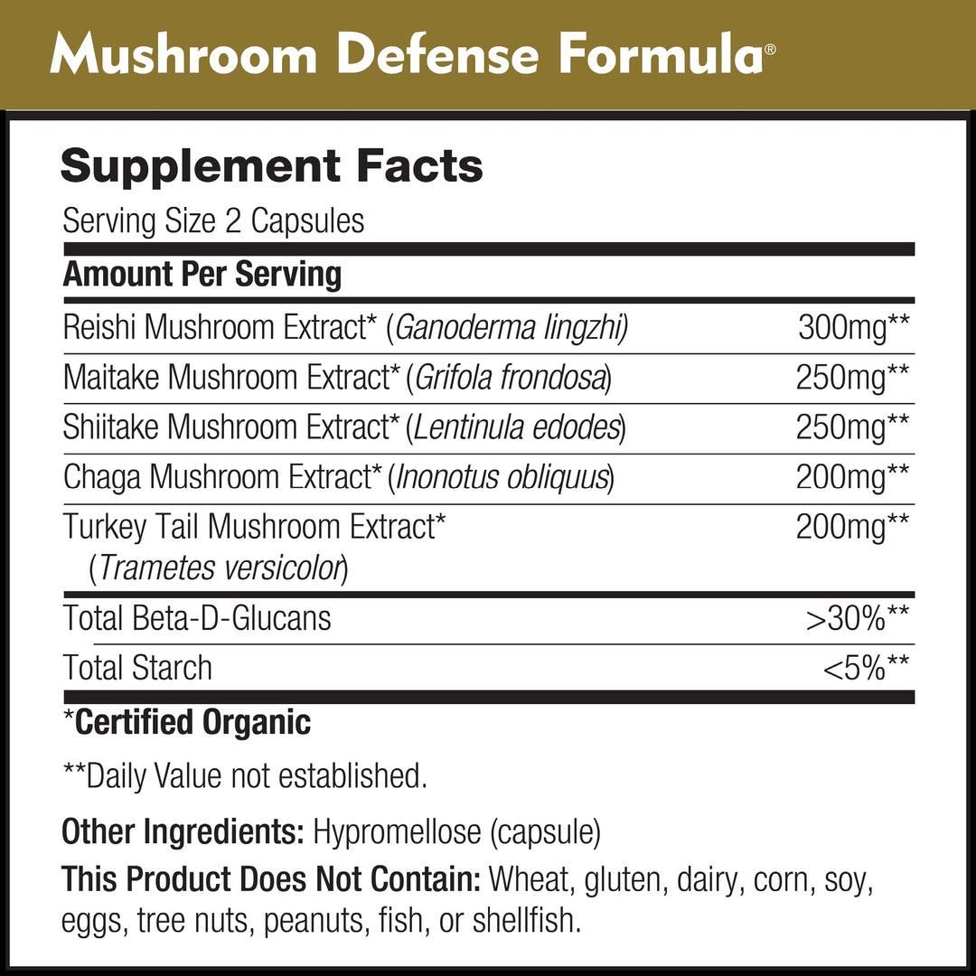 DailyNutra Mushroom Defense Formula, 1000 mg
