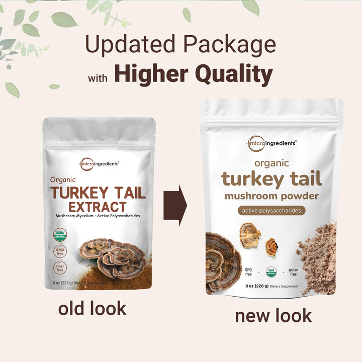Micro Ingredients Organic Turkey Tail Mushroom Powder, 8 oz