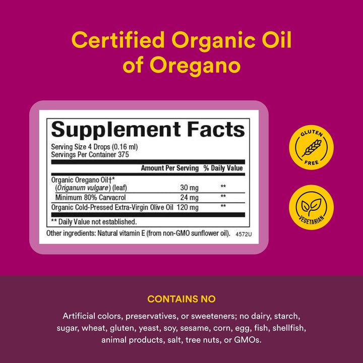 Natural Factors Organic Oil of Oregano, 30 ml
