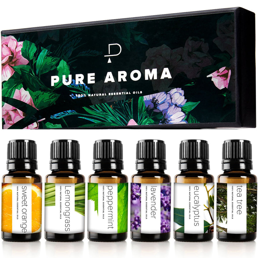Pure Aroma Essential Oil Set, 6 Count, 10 ml