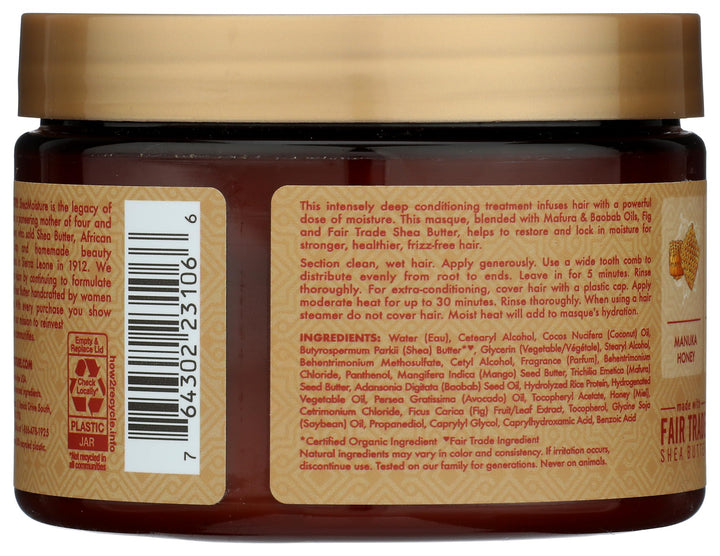 SHEA MOISTURE Manuka Honey & Mafura Oil Intensive Hydration Hair Masque, 12 fl oz