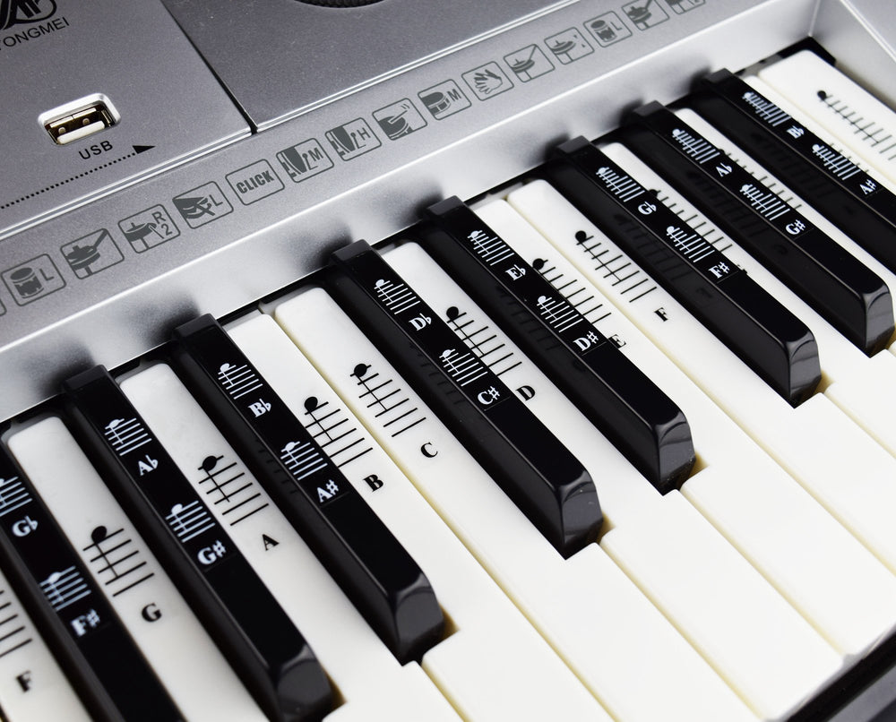 QMG Piano and Keyboard Music Note Stickers, Full Set