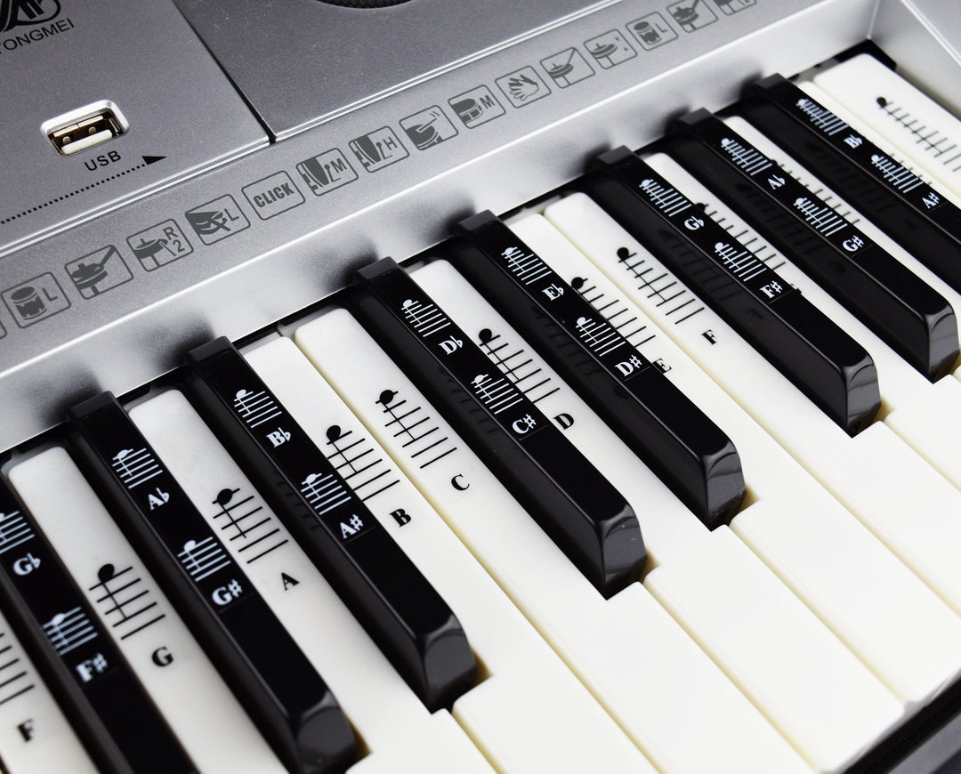 QMG Piano and Keyboard Music Note Stickers, Full Set
