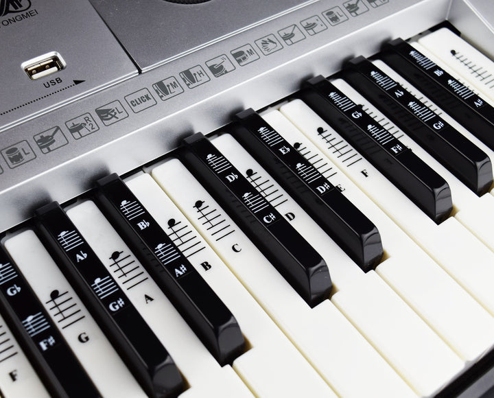 QMG Piano and Keyboard Music Note Stickers, Full Set
