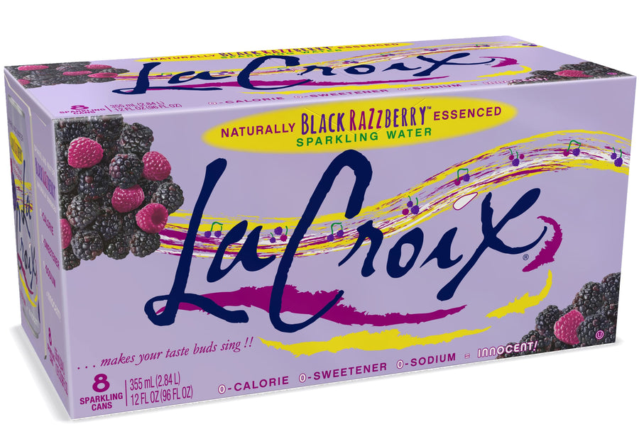 La Croix Black Razzberry Sparkling Water, 8 Count
