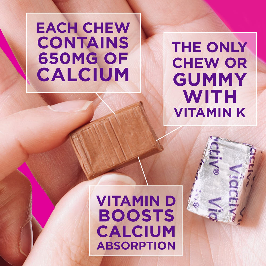 Viactiv Calcium + Vitamin D3 Supplement Soft Chews, Milk Chocolate, 60 Count