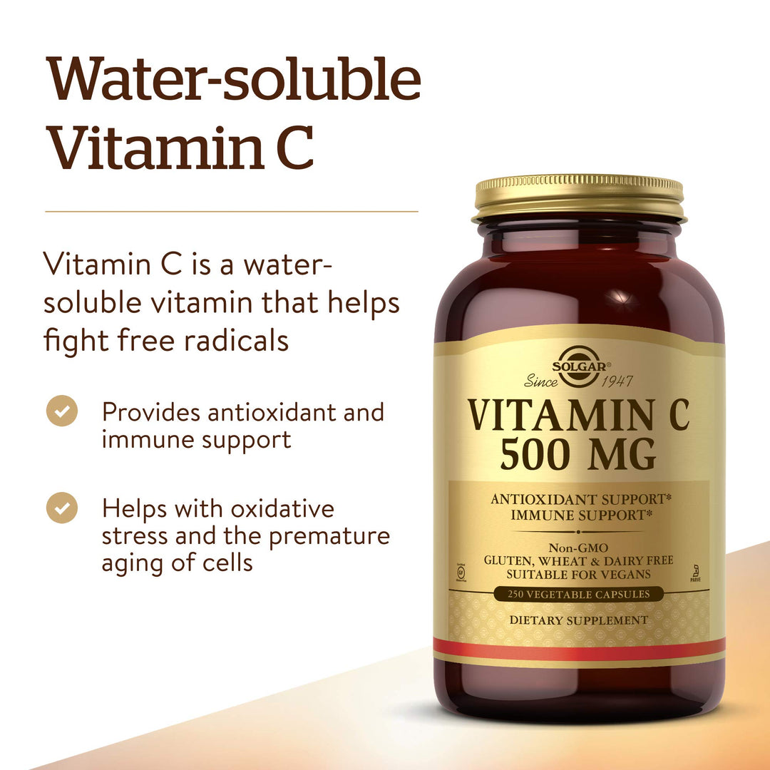 Solgar Vitamin C, 500 mg, 250 Count