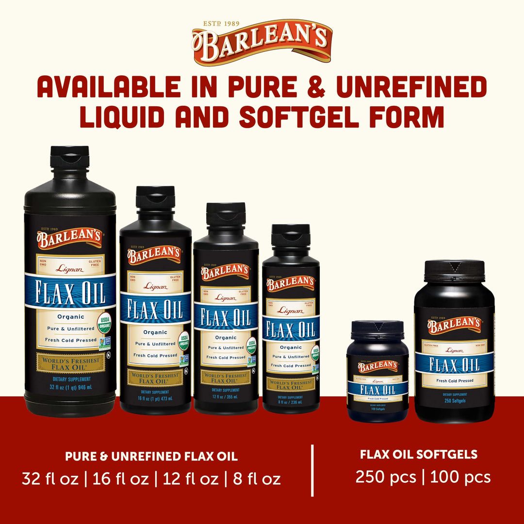 Barlean's Lignan Flax Oil, 1000 mg, 250 Count