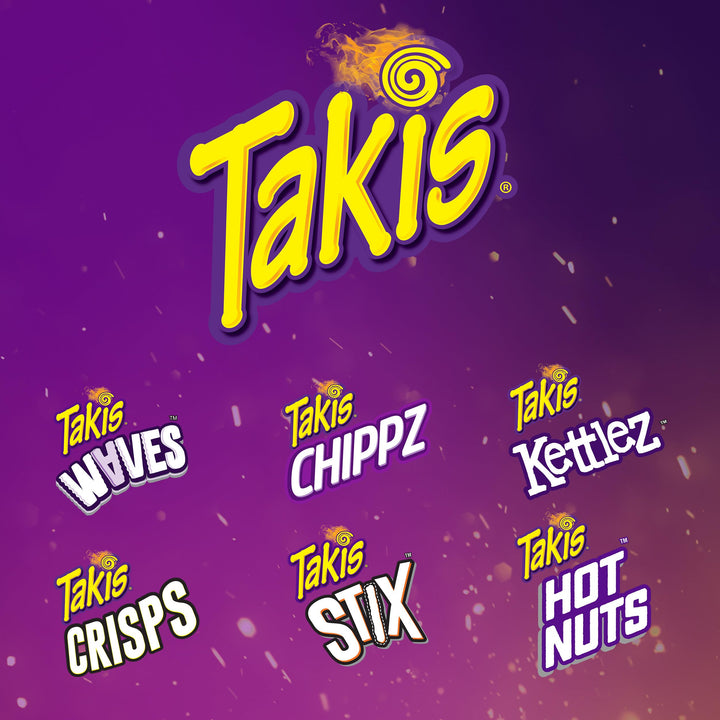 Takis Mini Rolled Tortilla Chips, Fuego, 25 Count