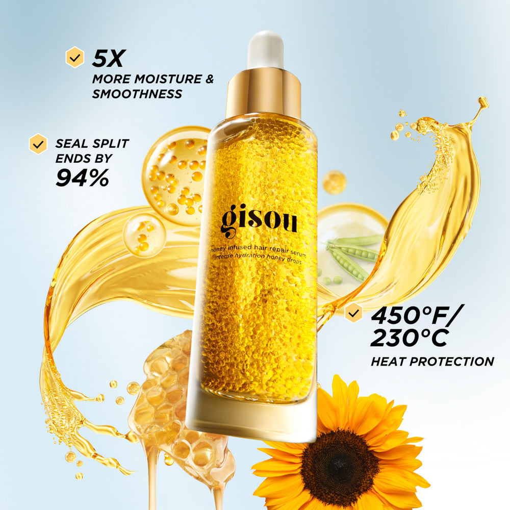 Gisou Honey Infused Hair Repair Serum, 1 fl oz