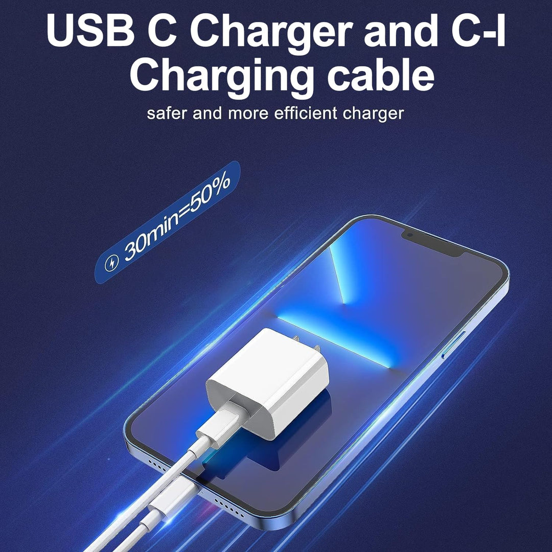 FEEL2NICE iPhone Charger, 2 Pack, 6 ft and 10 ft