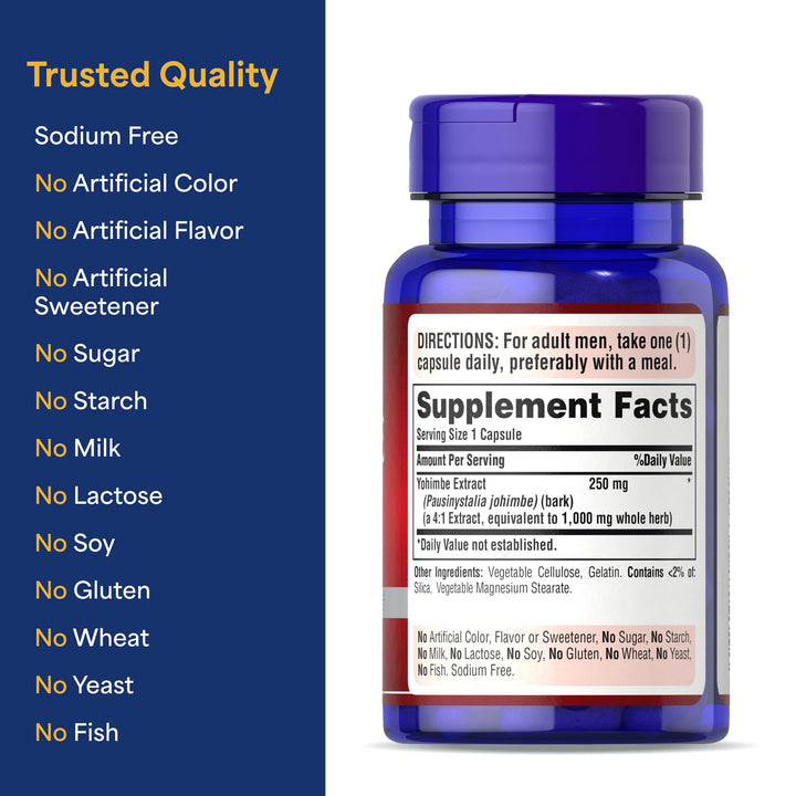 Puritan's Pride Yohimbe, 200 mg
