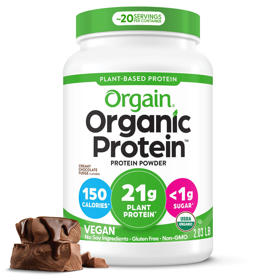 Orgain Organic Protein Plant Based Powder, Creamy Chocolate Fudge, 2.03 lb