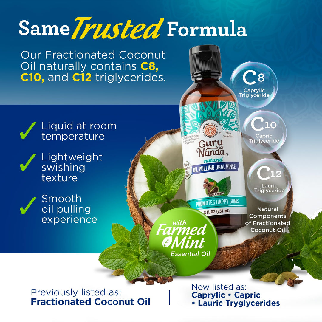 GuruNanda Coconut Oil Pulling, Mickey D, 8 fl oz