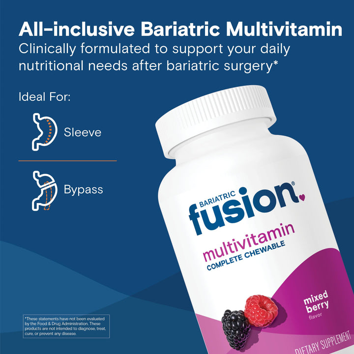 Bariatric Fusion Complete Chewable Bariatric Multivitamin, Mixed Berry, 120 Count