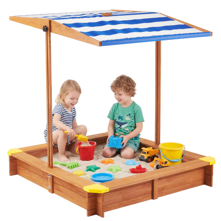 Mederra Kids Wooden Sandbox, 46 in