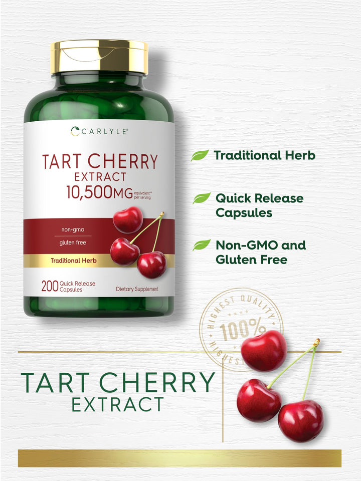 Carlyle Tart Cherry Capsules, 10,500 mg, 200 Count