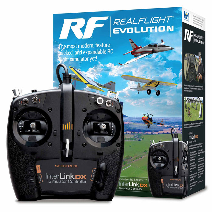 RealFlight Evolution RC Flight Simulator, Interlink DX Controller, RFL2000