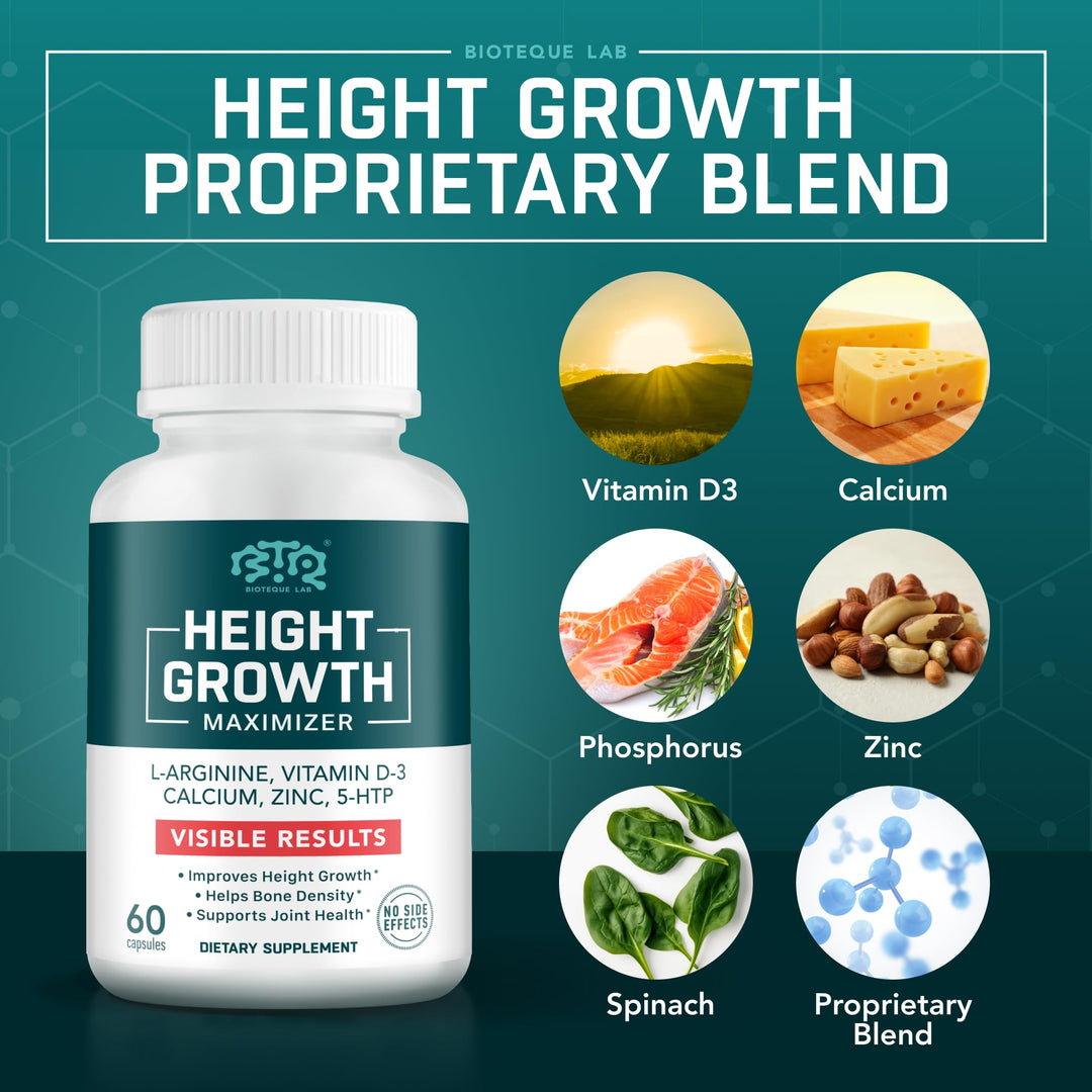 BTQ BIOTEQUE LAB Height Growth Vitamin, 60 Count