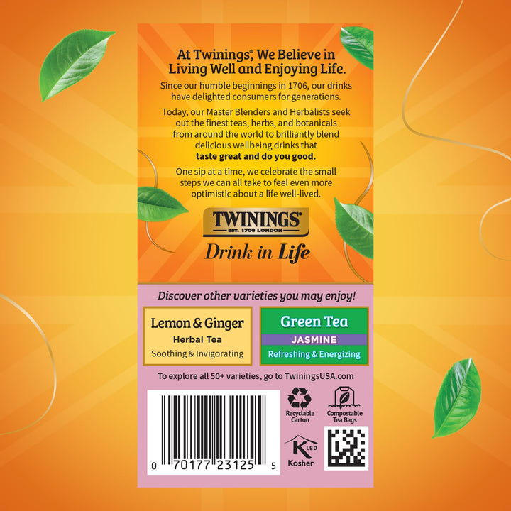 Twinings Pomegranate & Raspberry Herbal Tea, 20 Count