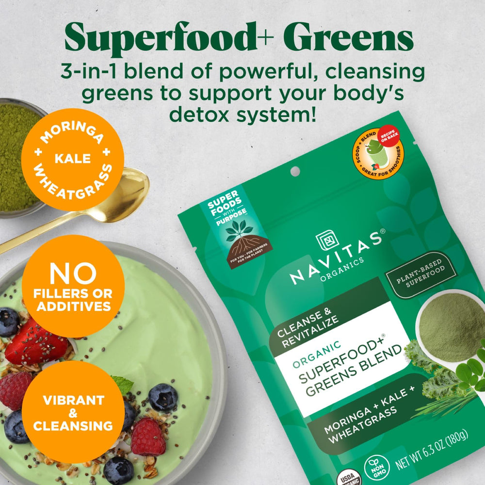 Navitas Organics Superfood+ Greens Blend, 6.3 oz