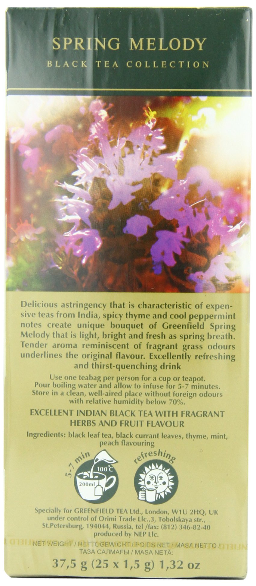 Greenfield Tea Spring Melody, 25 Count