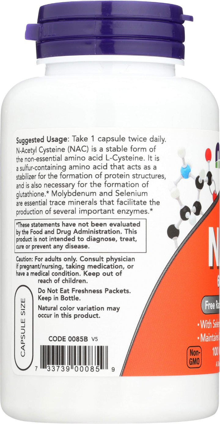 NOW NAC 600 mg, 100 Count