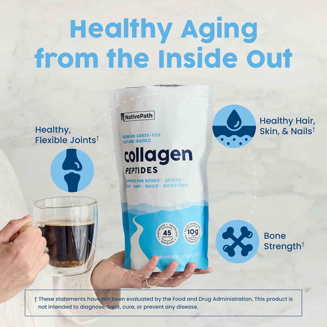 NativePath Collagen Peptides Powder, Unflavoured, 45 Servings