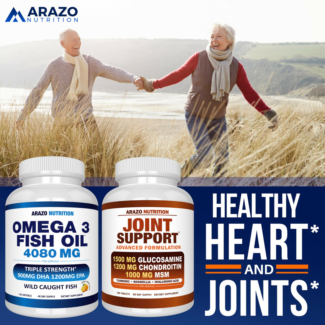 Arazo Nutrition Omega-3 Fish Oil Softgels, Lemon, 120 Count
