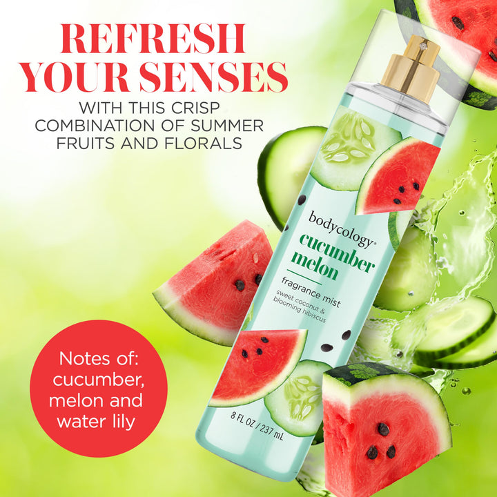 Bodycology Cucumber Melon Body Mist, 237 ml