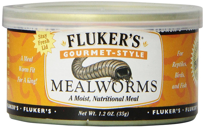 Fluker's Gourmet Mealworms Canned Food, 1.23 oz