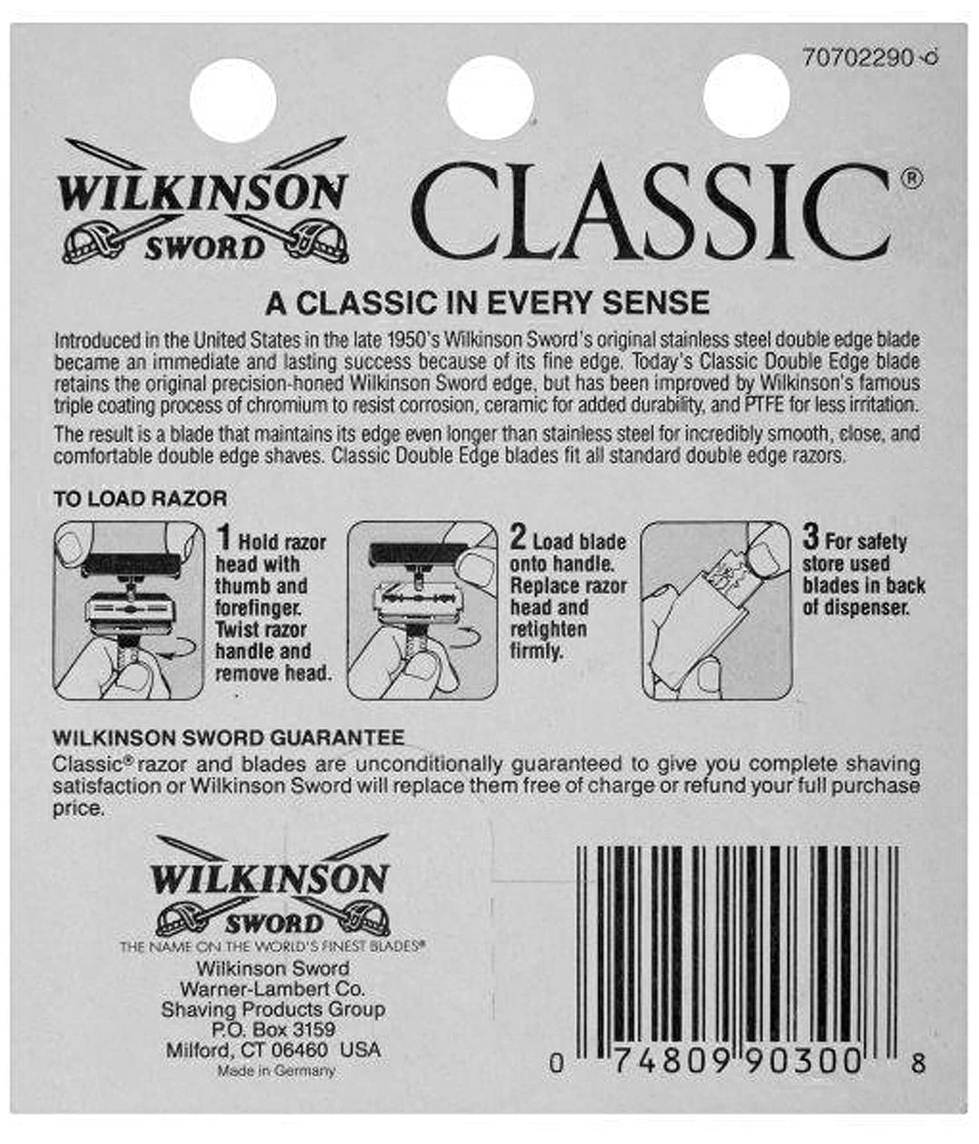 Wilkinson Sword Classic Double Edge Razor Blades