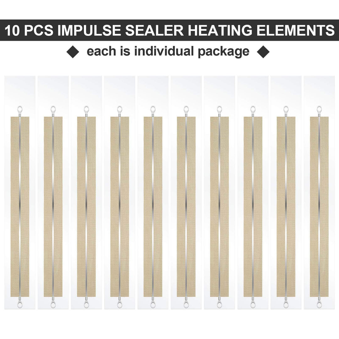 Honoson Impulse Sealer Replacement Heat Seal Strips, 16 Inch, 10 Count