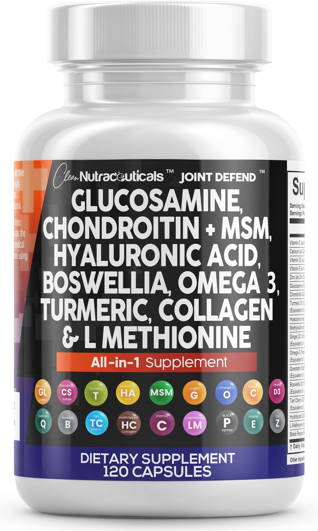 Clean Nutraceuticals Joint Support Supplement Capsules, 120 Count