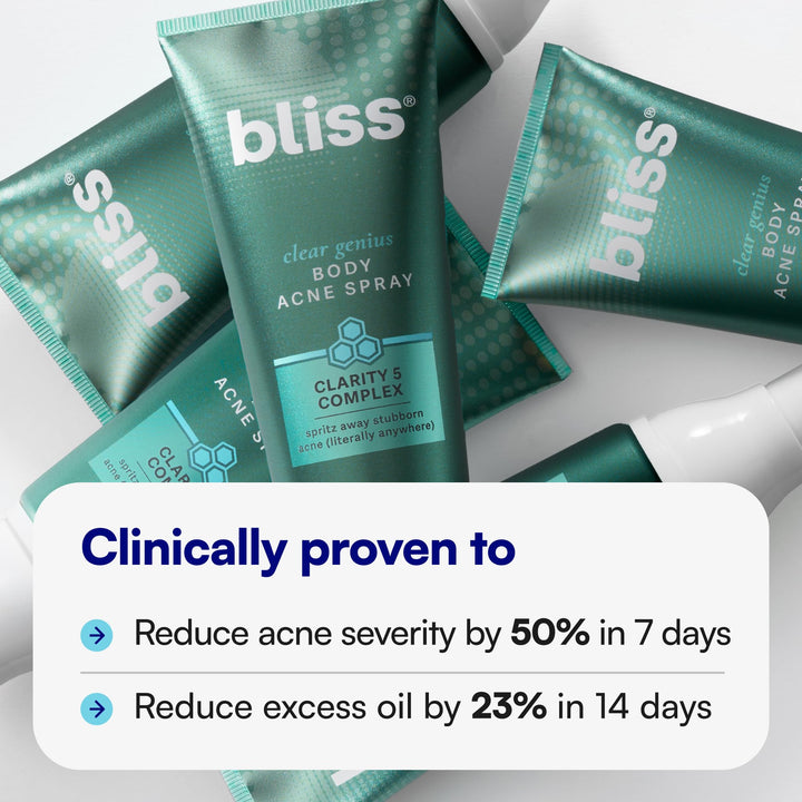 Bliss Clear Genius Salicylic Acid Body Acne Spray, 3.5 fl oz