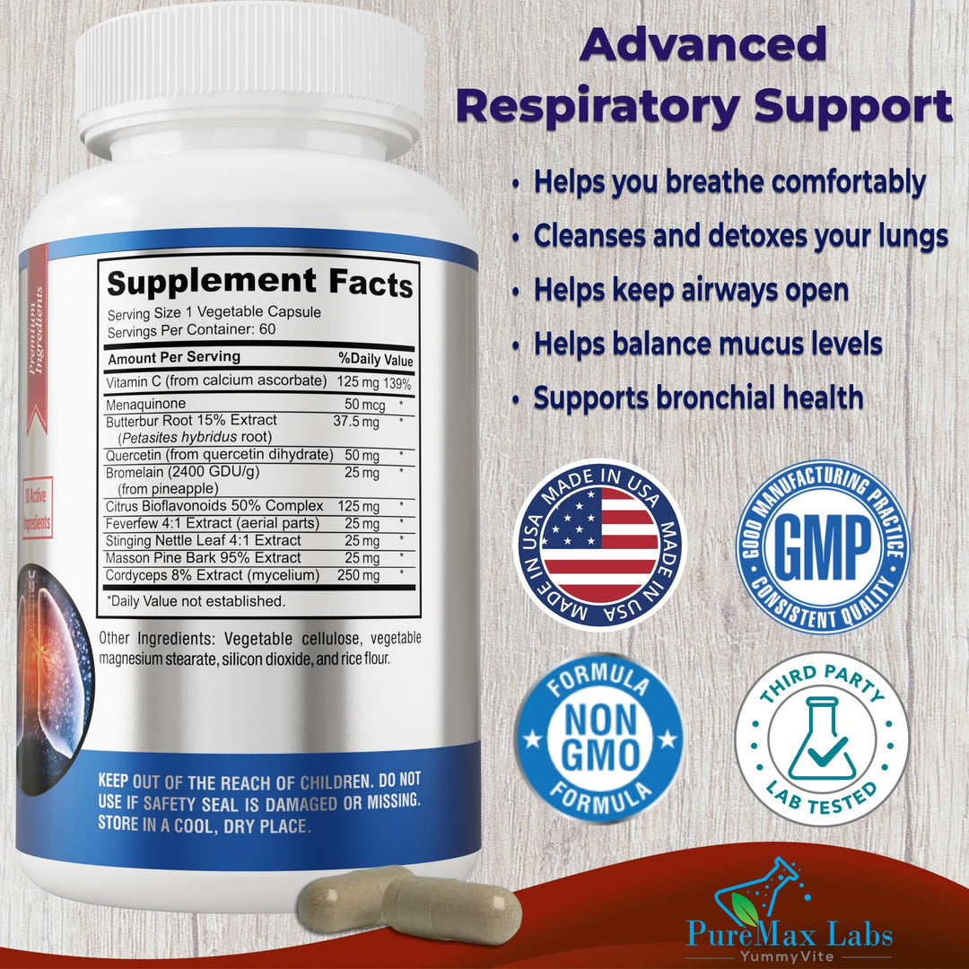 Yummyvite Lung Support Supplement, 60 Count