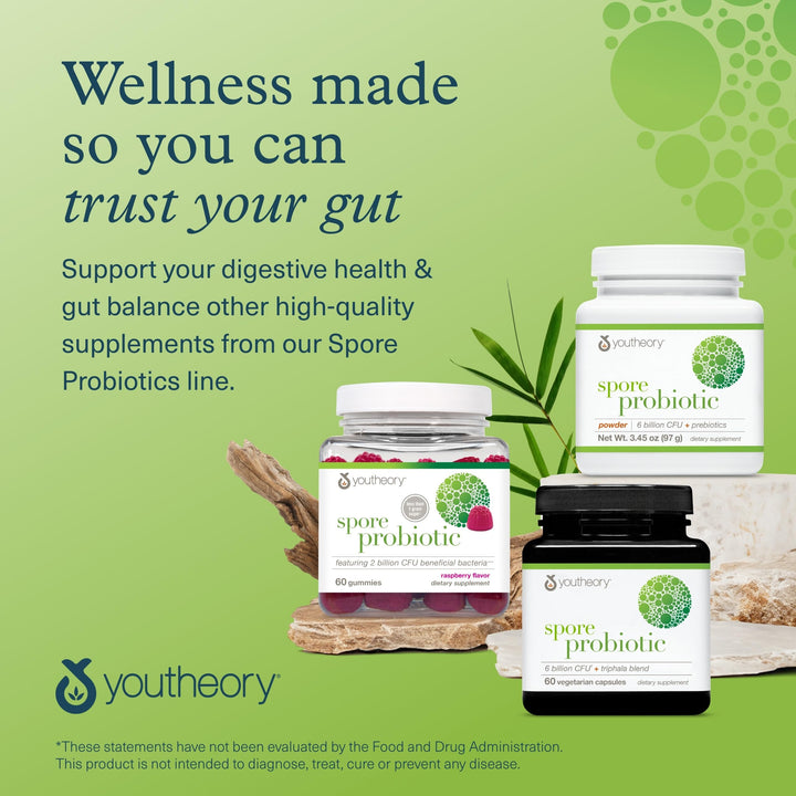 Youtheory Spore Probiotic Advanced, Black, 60 Count