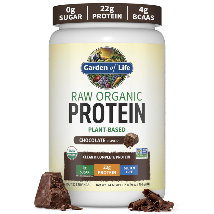 Garden of Life Raw Organic Protein Powder, Chocolate, 20 Servings