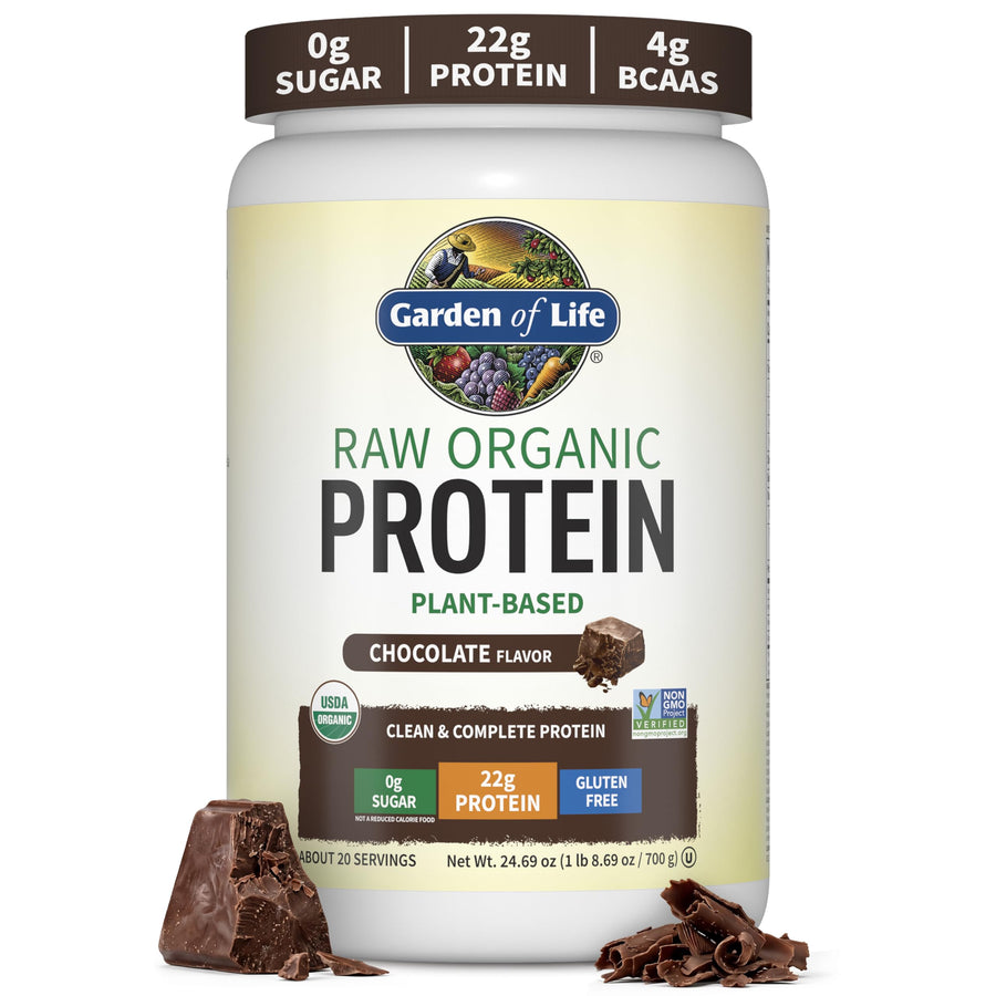Garden of Life Raw Organic Protein Powder, Chocolate, 20 Servings