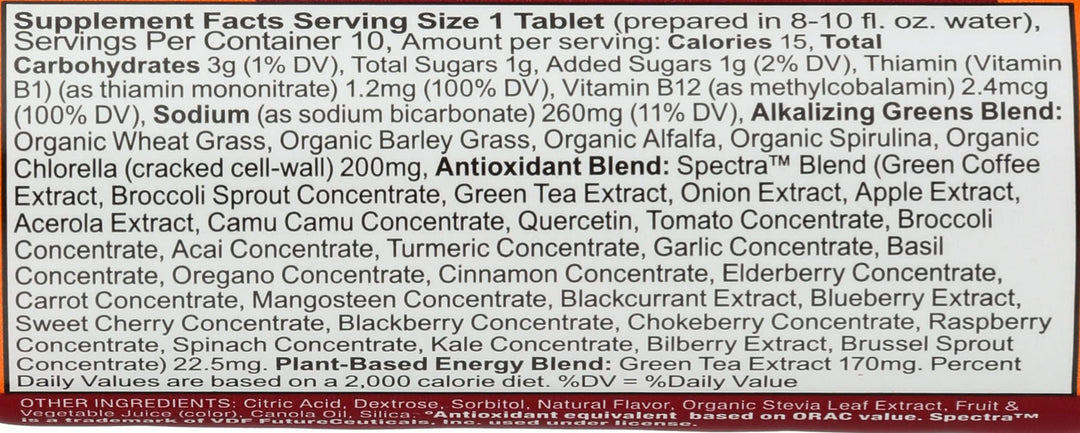 Amazing Grass Effervescent Greens Energy, Tropical Flavor, 10 Count
