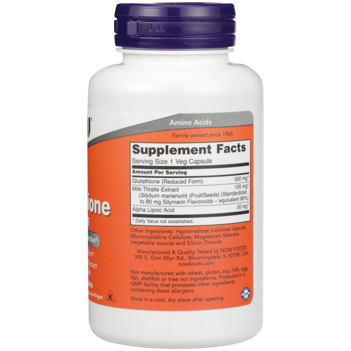 NOW Glutathione 500 mg, 60 Count