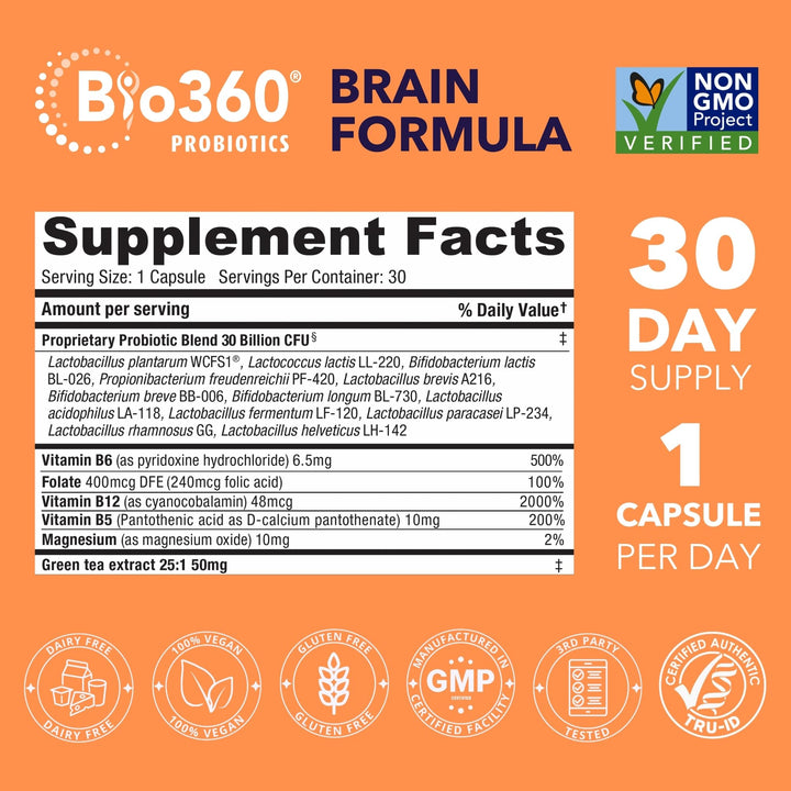 Bio360 Cognitive Support Formula, 30 Count