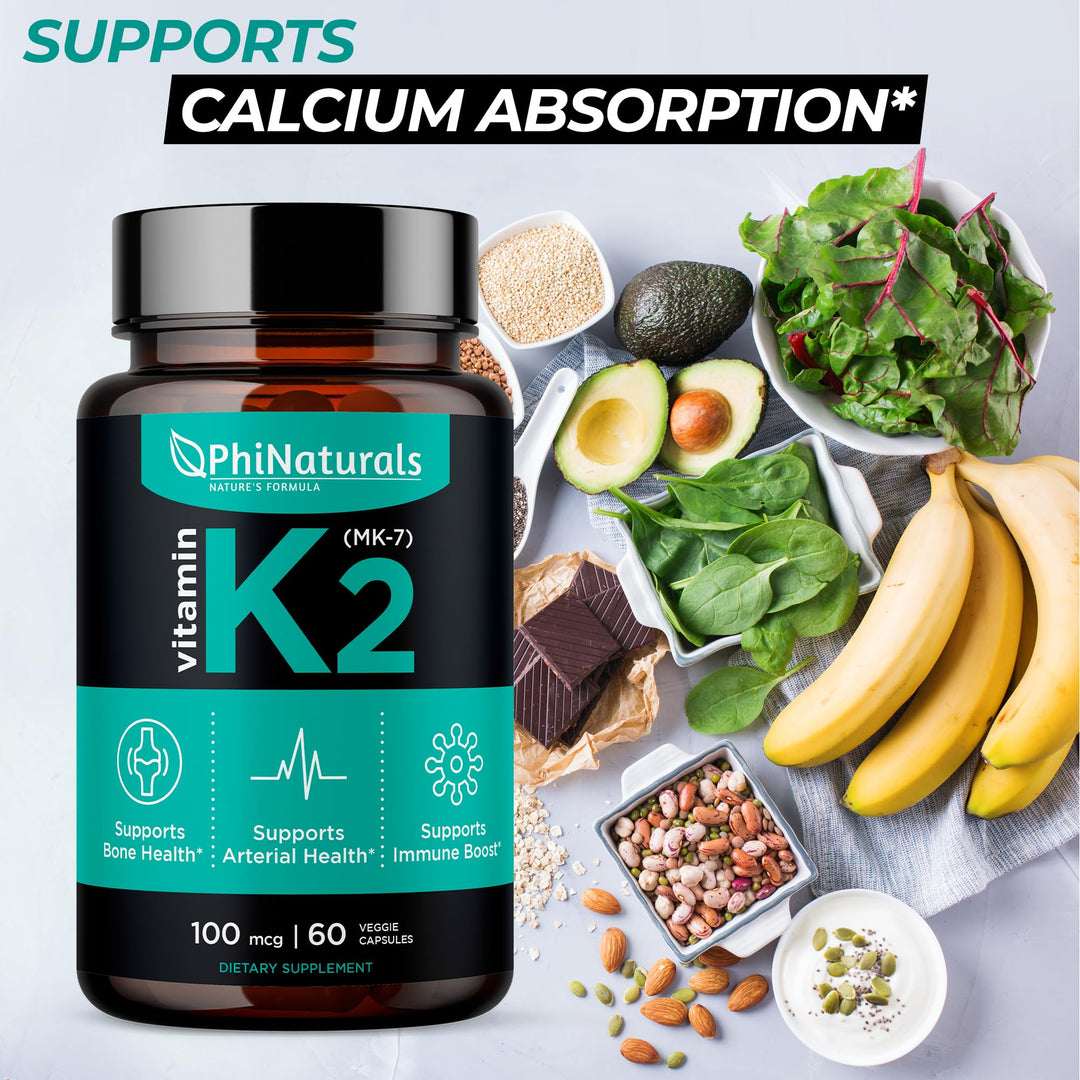 PhiNaturals Vitamin K2 MK-7, 100 mcg, 60 Count