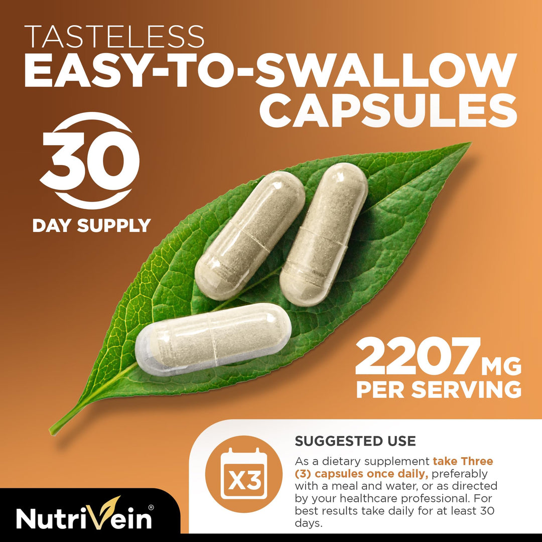 Nutrivein Magnesium L-Threonate Supplement, 2207 mg, 90 Count
